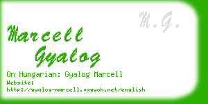 marcell gyalog business card